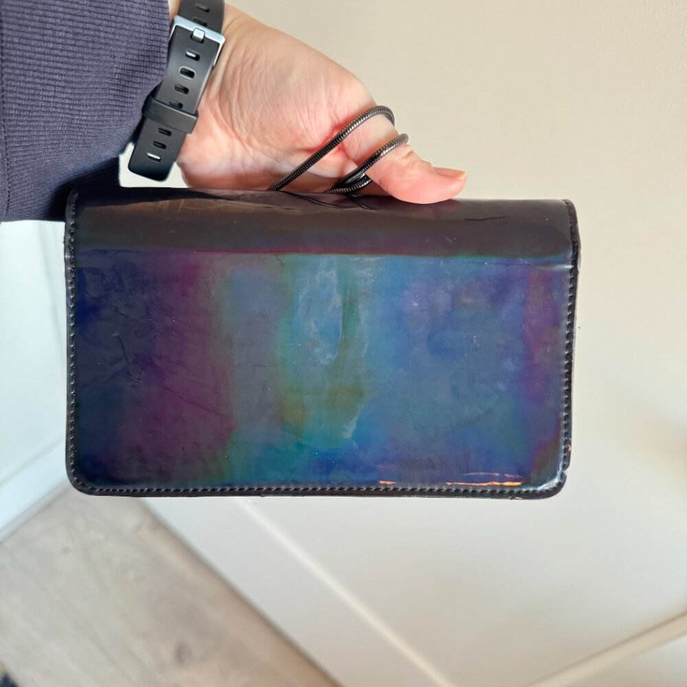 Iridescent Urban Expressions Luxe Mirrored Crossbody Bag